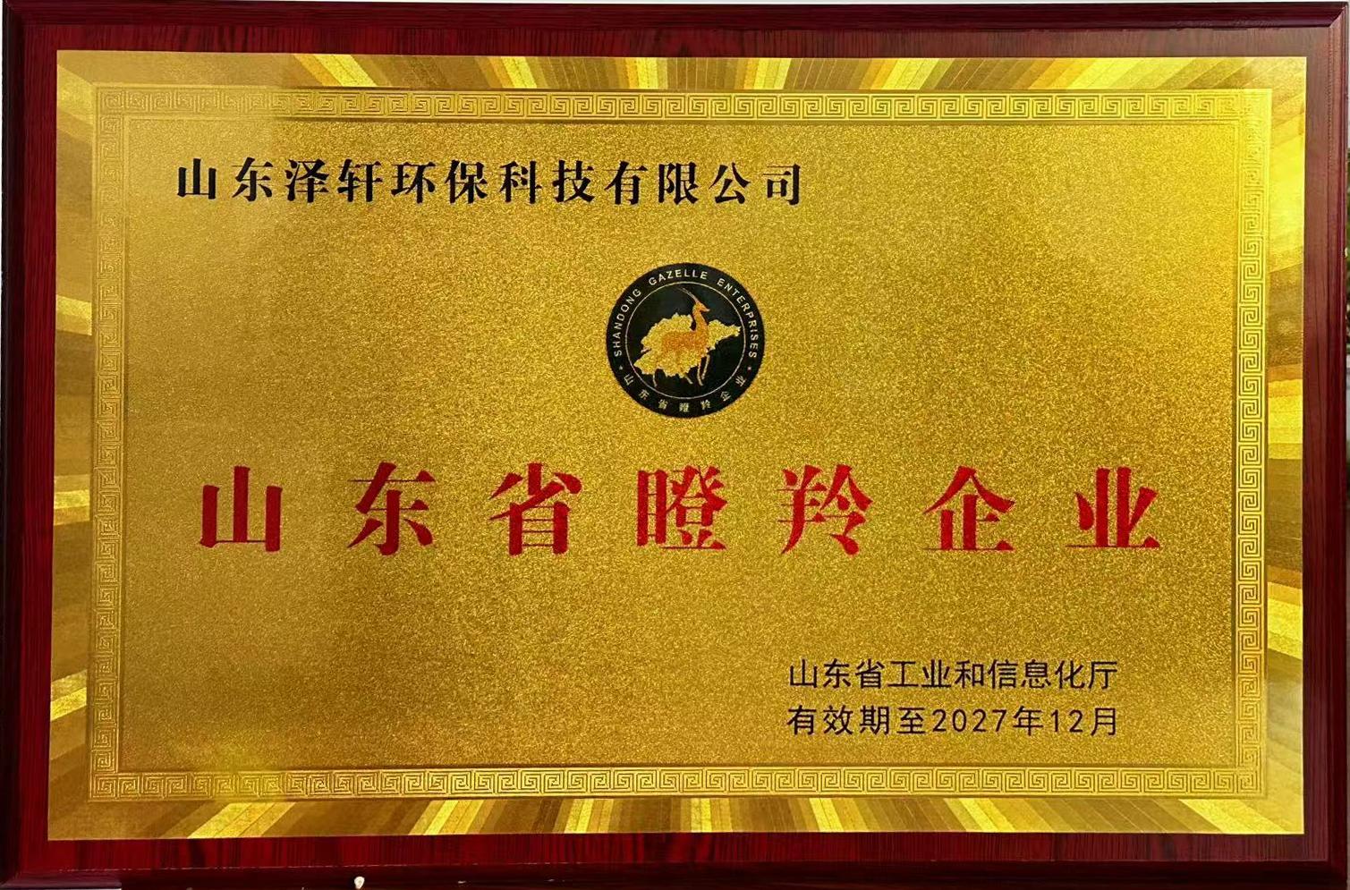 澤軒環(huán)保榮膺省級(jí)瞪羚企業(yè)，開(kāi)啟高速發(fā)展新征程